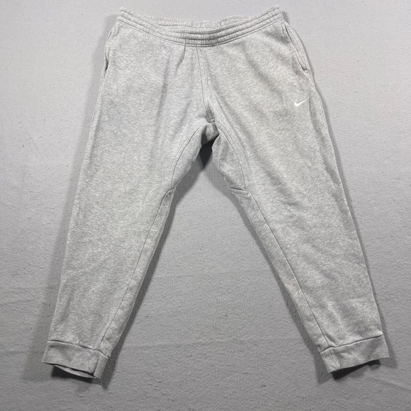 NIKE‎ Gray Sweatpants Club Fleece Tapered Jogger Men's Size XXL Ankle - Picture 1 of 11